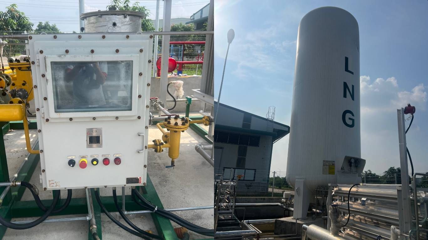 Hình ảnh trạm LNG tại nhà máy tôn Việt Pháp