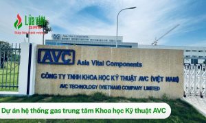 Lắp đặt hệ thống gas trung tâm tại Công ty AVC